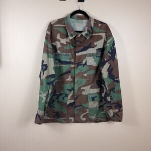 Army Hot Weather Combat Coat in Woodland Camo Size L Blanchard